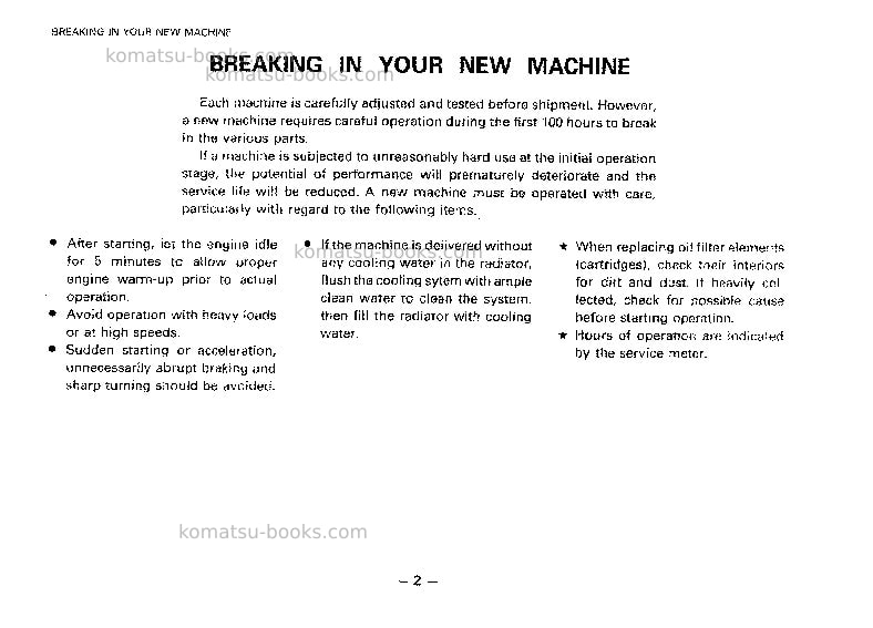 Komatsu wa70-1jpn Operation manual cover Page 3 Komatsu wa70-1jpn Operation manual cover Page 3