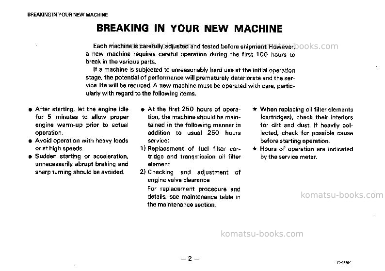 Komatsu wa300-1jpn Operation manual cover Page 3 Komatsu wa300-1jpn Operation manual cover Page 3