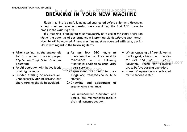 Komatsu wa500-1jpn Operation manual cover Page 3 Komatsu wa500-1jpn Operation manual cover Page 3