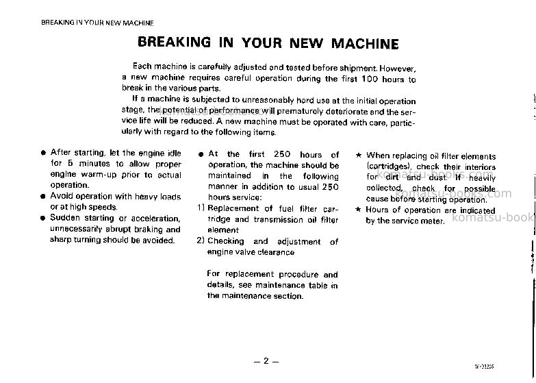 Komatsu wa600-1jpn Operation manual cover Page 3