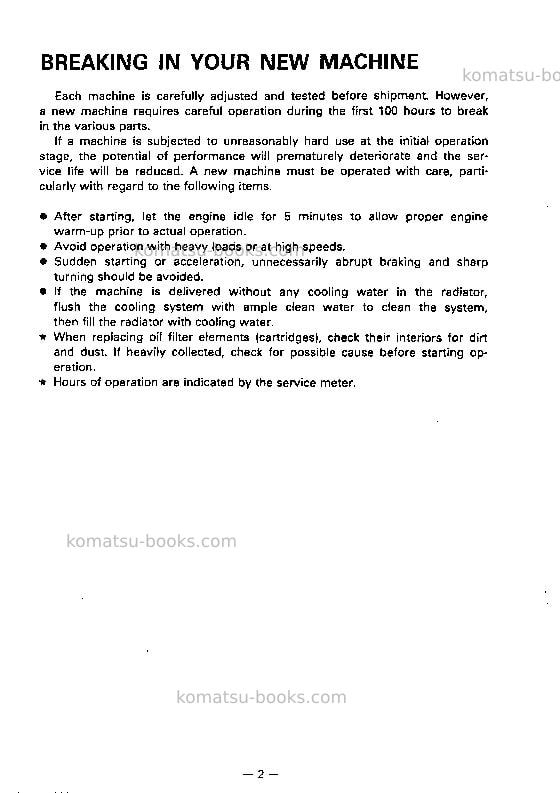 Komatsu wa700-1jpn Operation manual cover Page 3