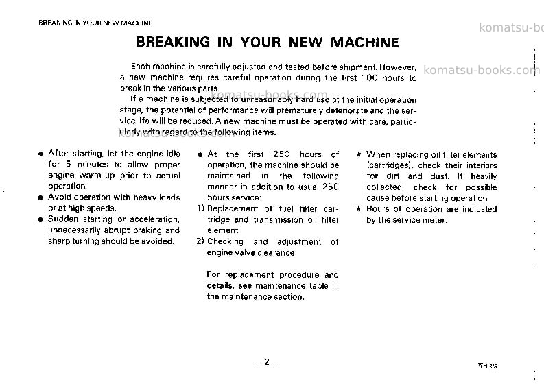 Komatsu wa800-2jpn Operation manual cover Page 3 Komatsu wa800-2jpn Operation manual cover Page 3