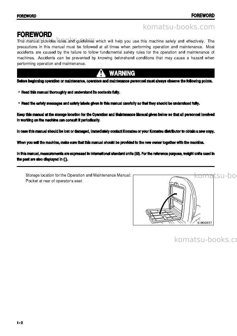 Komatsu pc45mrx-1jpn Operation manual cover Page 3 Komatsu pc45mrx-1jpn Operation manual cover Page 3