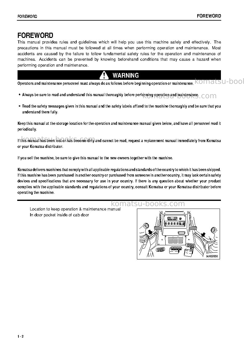 Komatsu d275ax-5jpn Operation manual cover Page 3 Komatsu d275ax-5jpn Operation manual cover Page 3