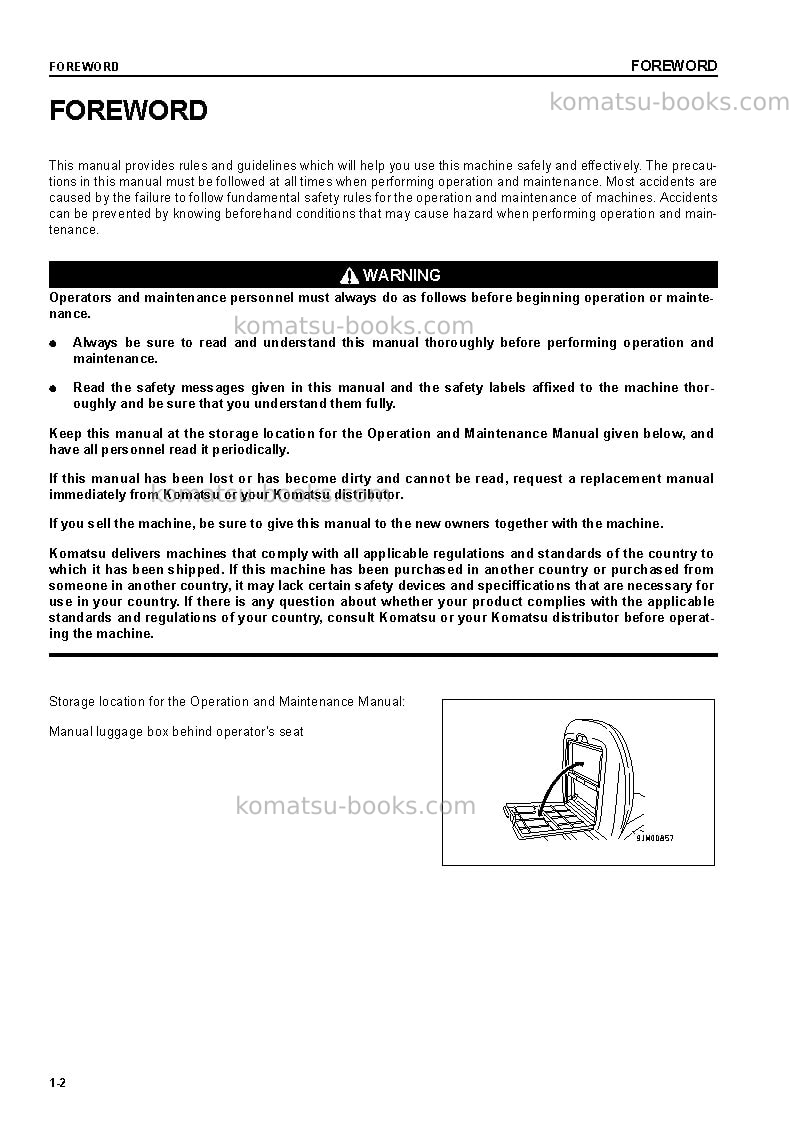 Komatsu pc15mrx-1jpn Operation manual cover Page 3