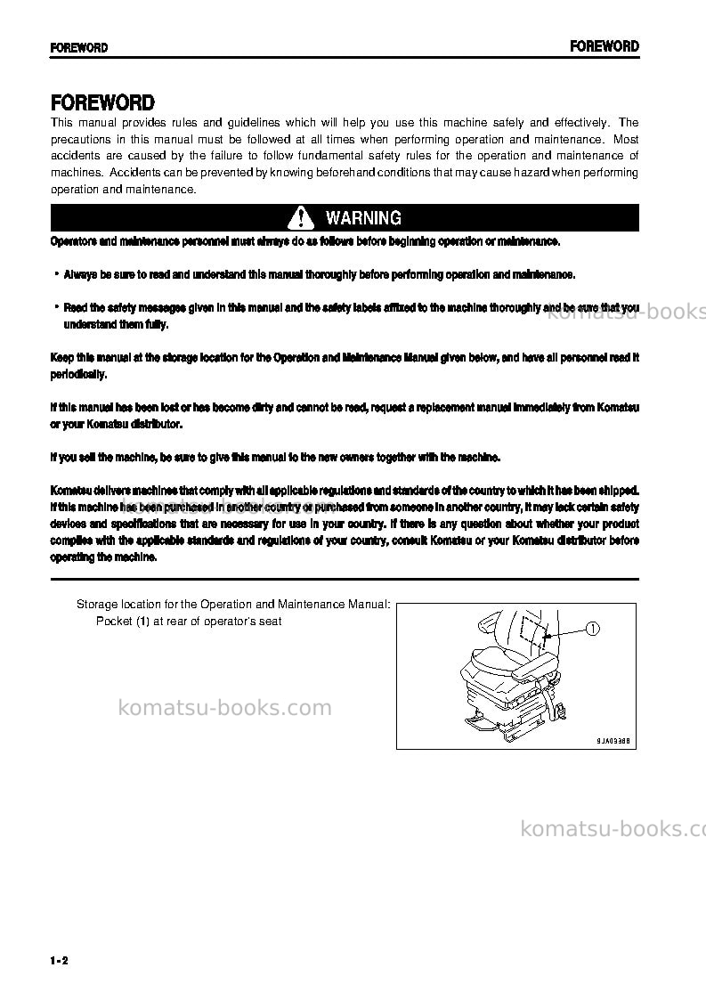Komatsu wa400-5jpn Operation manual cover Page 3