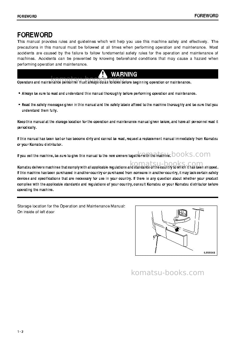 Komatsu hm300-1jpn-for eu Operation manual cover Page 3 Komatsu hm300-1jpn-for eu Operation manual cover Page 3