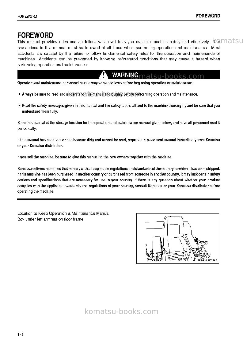 Komatsu d355c-3jpn--30c degree Operation manual cover Page 3 Komatsu d355c-3jpn--30c degree Operation manual cover Page 3