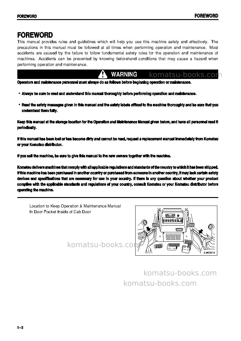 Komatsu d275ax-5jpn-landfill Operation manual cover Page 3 Komatsu d275ax-5jpn-landfill Operation manual cover Page 3