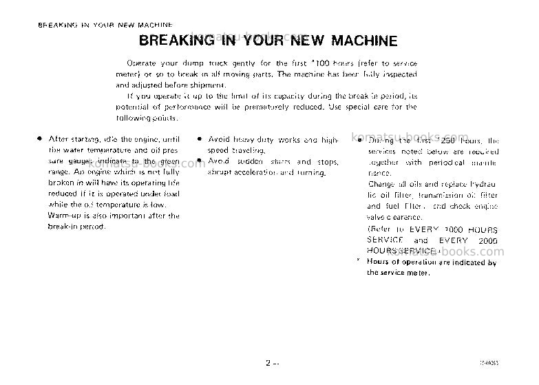 Komatsu hd465-3jpn Operation manual cover Page 3 Komatsu hd465-3jpn Operation manual cover Page 3