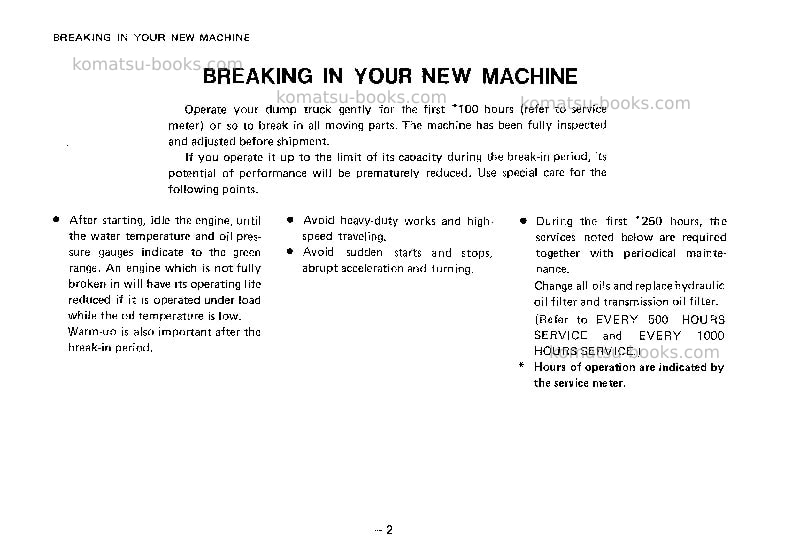 Komatsu hd1600m-1jpn Operation manual cover Page 3