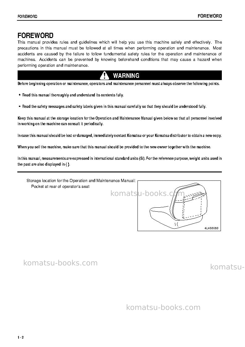 Komatsu wa30-5jpn Operation manual cover Page 3