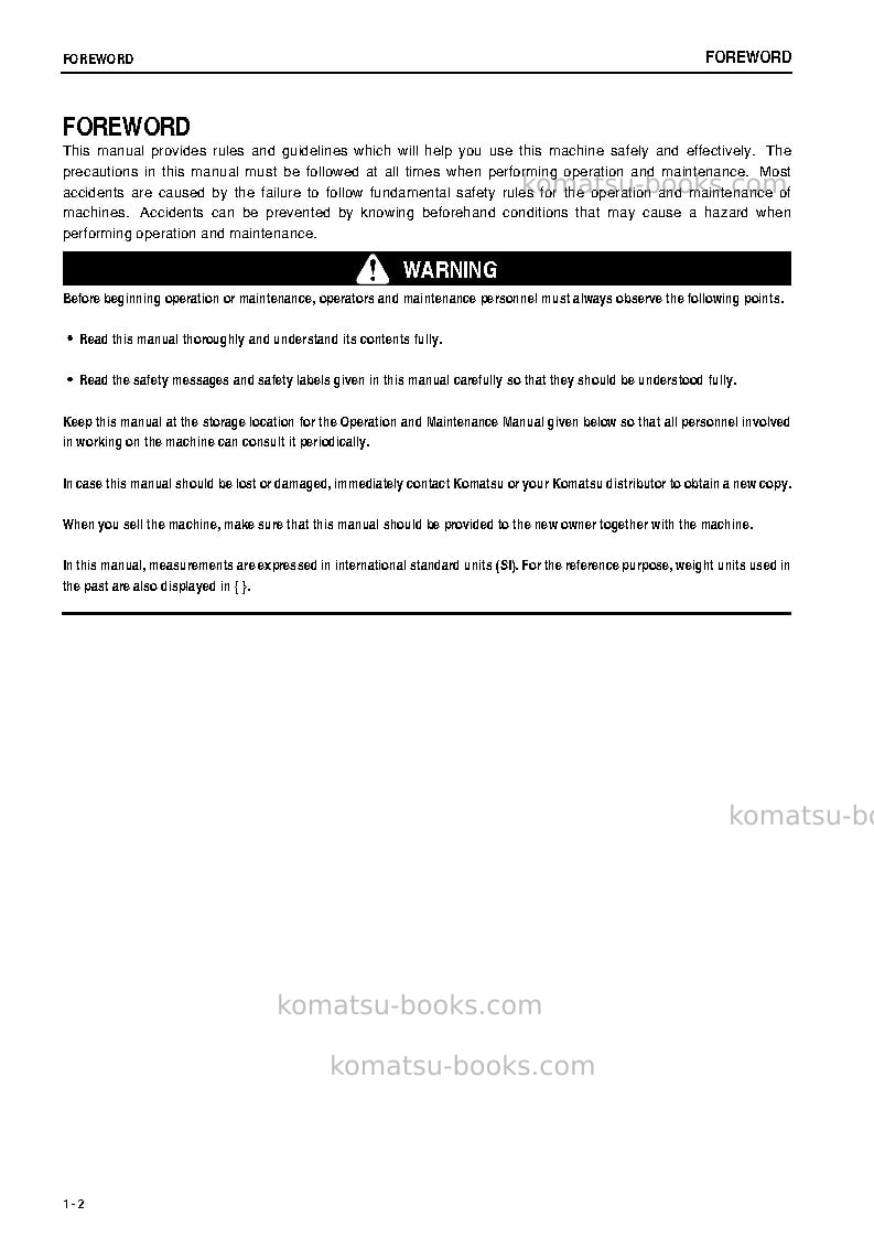Komatsu saa6d170e-3jpn-for generator Operation manual cover Page 3 Komatsu saa6d170e-3jpn-for generator Operation manual cover Page 3