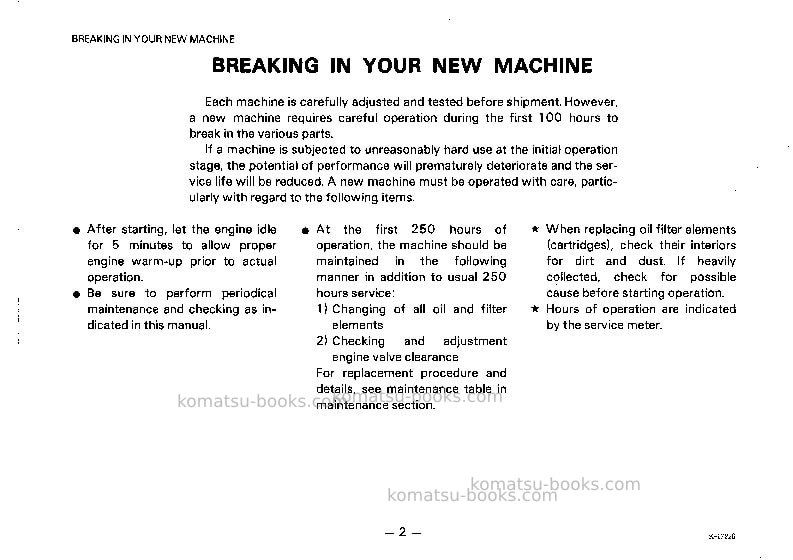 Komatsu eg33bs-1jpn Operation manual cover Page 3 Komatsu eg33bs-1jpn Operation manual cover Page 3