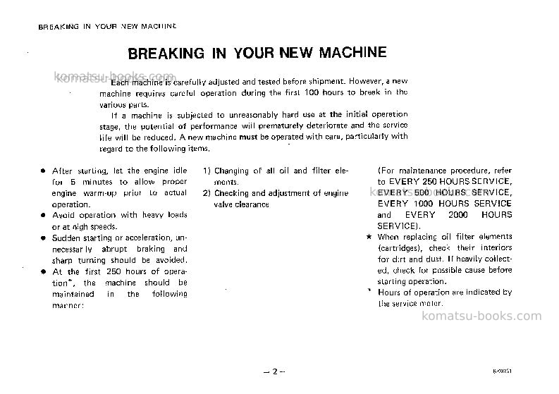 Komatsu d20a-5jpn Operation manual cover Page 3 Komatsu d20a-5jpn Operation manual cover Page 3