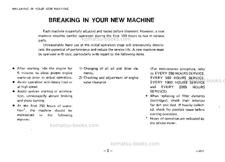 Komatsu d21q-5jpn Operation manual cover Page 3 Komatsu d21q-5jpn Operation manual cover Page 3