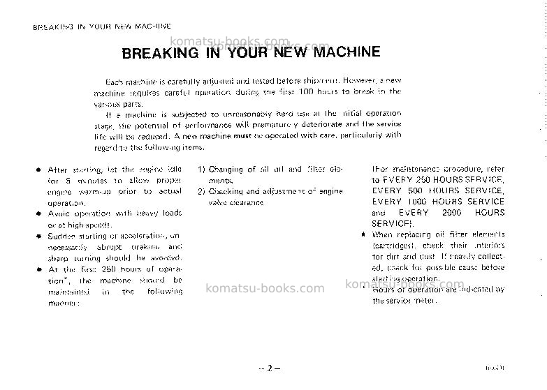 Komatsu d21pl-5jpn Operation manual cover Page 3 Komatsu d21pl-5jpn Operation manual cover Page 3