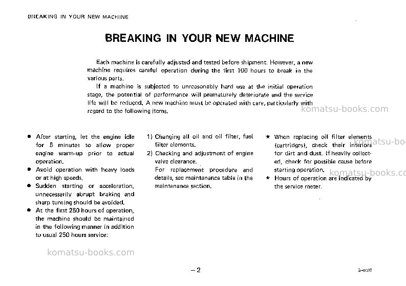 Komatsu d21p-5jpn-power angle & tilt dozer Operation manual cover Page 3 Komatsu d21p-5jpn-power angle & tilt dozer Operation manual cover Page 3
