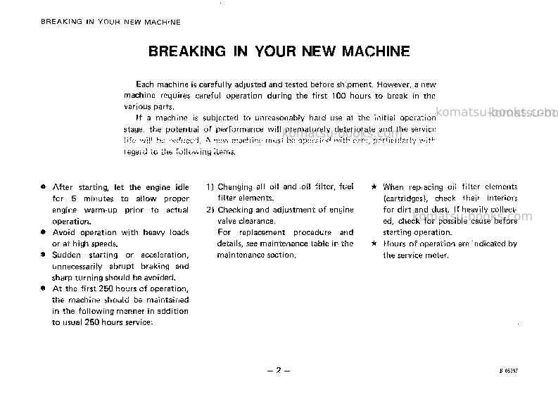 Komatsu d41s-3jpn Operation manual cover Page 3 Komatsu d41s-3jpn Operation manual cover Page 3