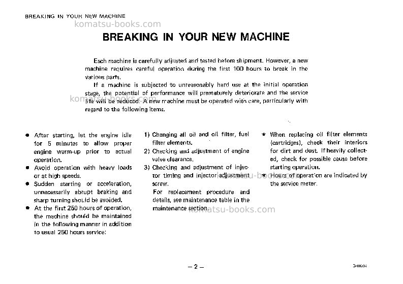 Komatsu d60s-7jpn Operation manual cover Page 3 Komatsu d60s-7jpn Operation manual cover Page 3