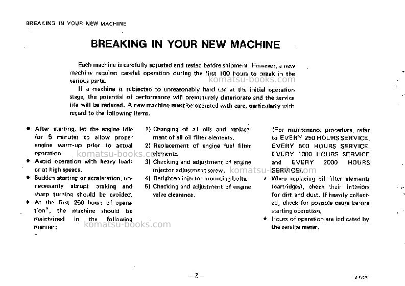 Komatsu d65e-6jpn Operation manual cover Page 3 Komatsu d65e-6jpn Operation manual cover Page 3