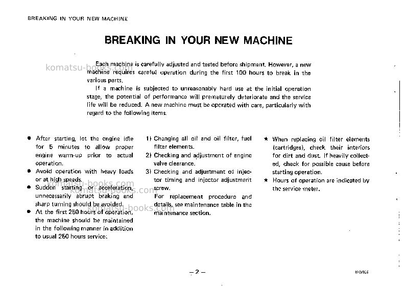 Komatsu d75s-3jpn Operation manual cover Page 3