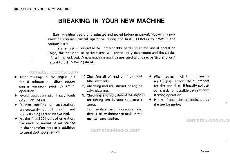 Komatsu d65s-7jpn Operation manual cover Page 3 Komatsu d65s-7jpn Operation manual cover Page 3
