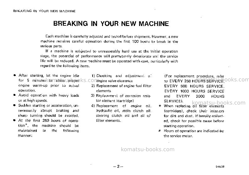Komatsu d80e-18jpn Operation manual cover Page 3 Komatsu d80e-18jpn Operation manual cover Page 3
