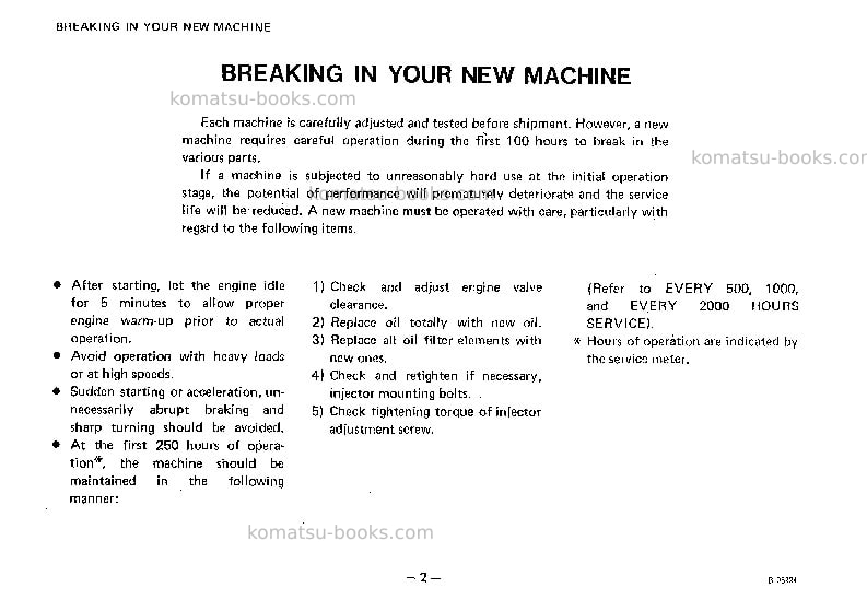 Komatsu d95s-2jpn Operation manual cover Page 3