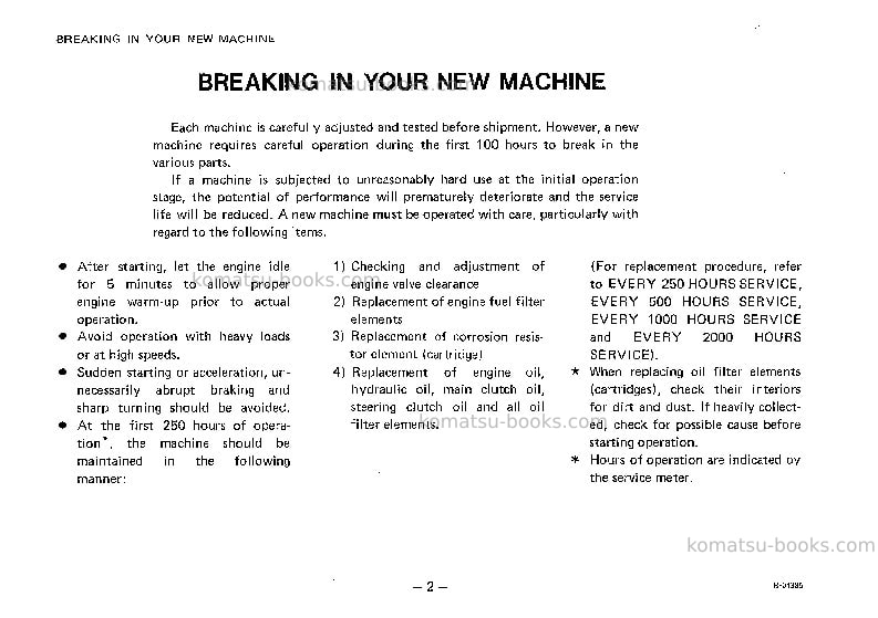 Komatsu d80f-18jpn Operation manual cover Page 3 Komatsu d80f-18jpn Operation manual cover Page 3