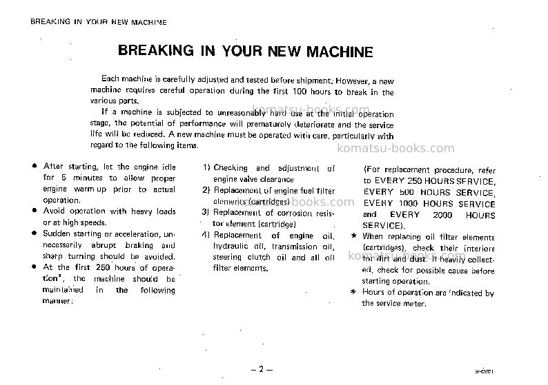 Komatsu d155c-1jpn Operation manual cover Page 3 Komatsu d155c-1jpn Operation manual cover Page 3