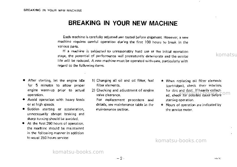 Komatsu d355a-3jpn-x Operation manual cover Page 3 Komatsu d355a-3jpn-x Operation manual cover Page 3