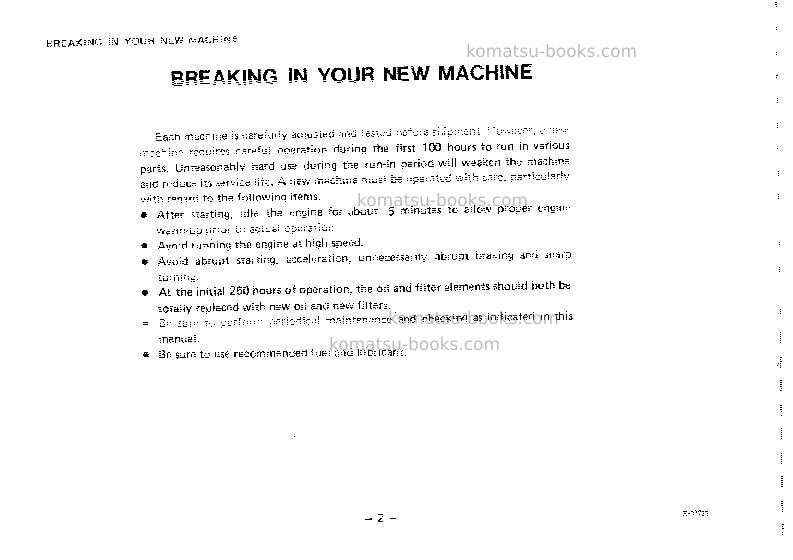 Komatsu gd405a-1jpn Operation manual cover Page 3 Komatsu gd405a-1jpn Operation manual cover Page 3