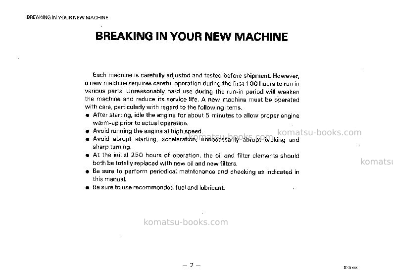 Komatsu gd200a-1jpn Operation manual cover Page 3 Komatsu gd200a-1jpn Operation manual cover Page 3