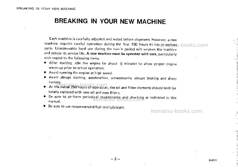 Komatsu gd505r-2jpn Operation manual cover Page 3 Komatsu gd505r-2jpn Operation manual cover Page 3