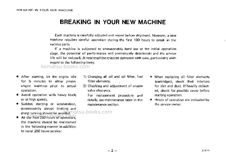 Komatsu gd505r-2jpn Operation manual cover Page 3 Komatsu gd505r-2jpn Operation manual cover Page 3
