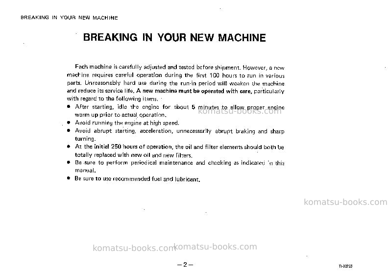Komatsu gd600r-1jpn Operation manual cover Page 3 Komatsu gd600r-1jpn Operation manual cover Page 3