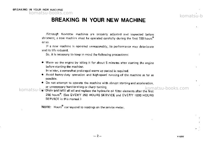 Komatsu wf22t-2jpn Operation manual cover Page 3