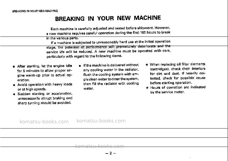 Komatsu gd511a-1jpn Operation manual cover Page 3 Komatsu gd511a-1jpn Operation manual cover Page 3