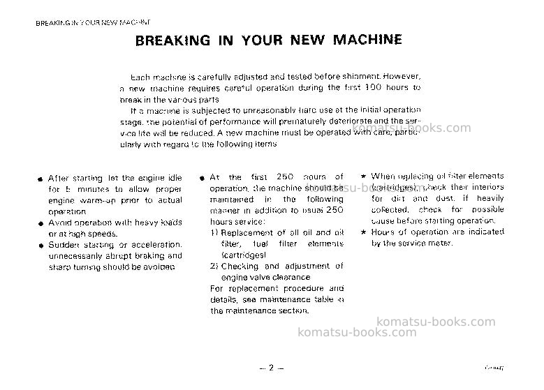 Komatsu gd521r-1jpn Operation manual cover Page 3 Komatsu gd521r-1jpn Operation manual cover Page 3