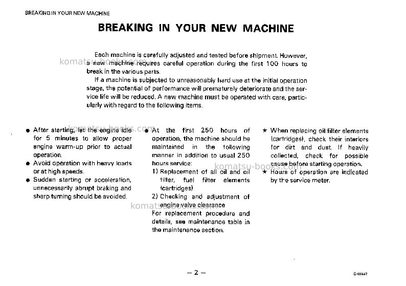 Komatsu gd613r-1jpn Operation manual cover Page 3 Komatsu gd613r-1jpn Operation manual cover Page 3