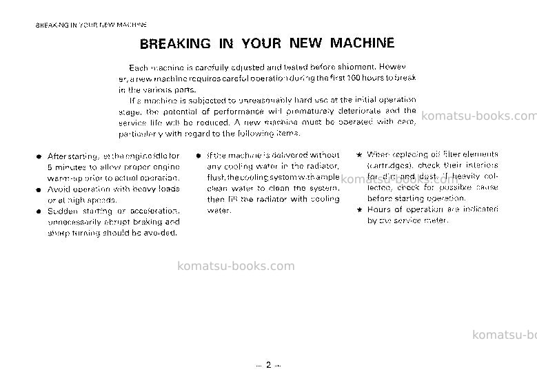 Komatsu gd621r-1jpn Operation manual cover Page 3 Komatsu gd621r-1jpn Operation manual cover Page 3