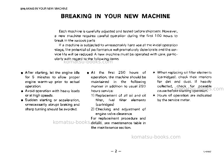 Komatsu gd625a-1jpn-c Operation manual cover Page 3 Komatsu gd625a-1jpn-c Operation manual cover Page 3