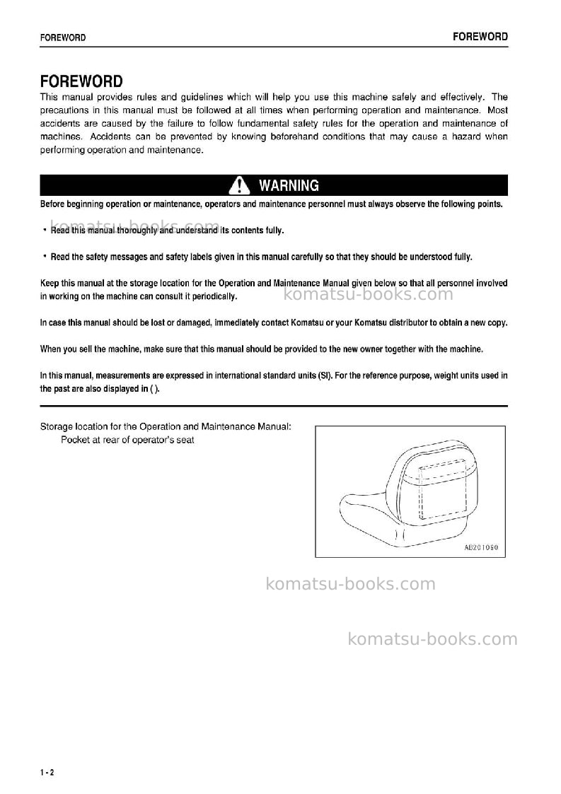 Komatsu d63e-12jpn-trimming dozer for china Operation manual cover Page 3 Komatsu d63e-12jpn-trimming dozer for china Operation manual cover Page 3