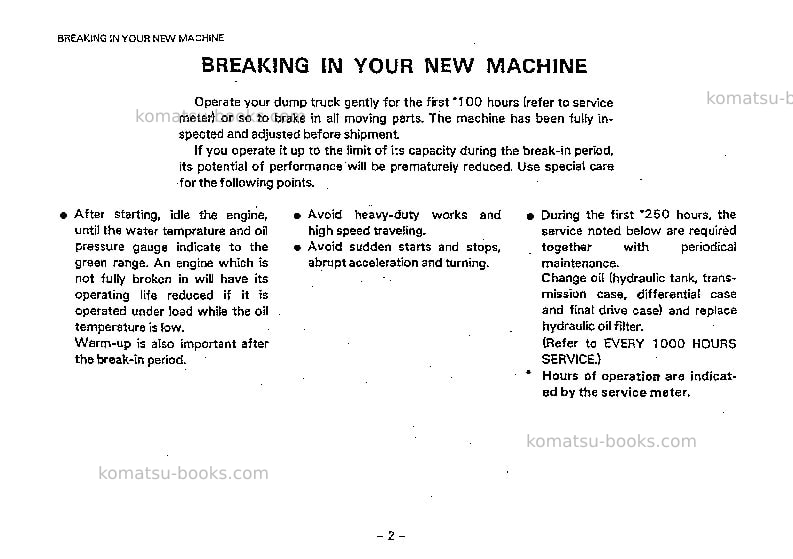 Komatsu hs600s-2jpn Operation manual cover Page 3 Komatsu hs600s-2jpn Operation manual cover Page 3