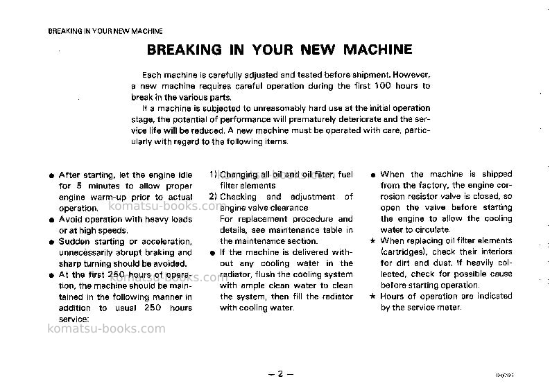 Komatsu d21s-6jpn Operation manual cover Page 3 Komatsu d21s-6jpn Operation manual cover Page 3
