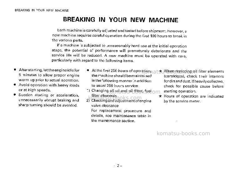 Komatsu d37e-2jpn Operation manual cover Page 3