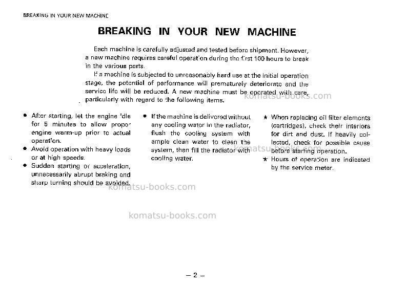 Komatsu wa320-1jpn Operation manual cover Page 3