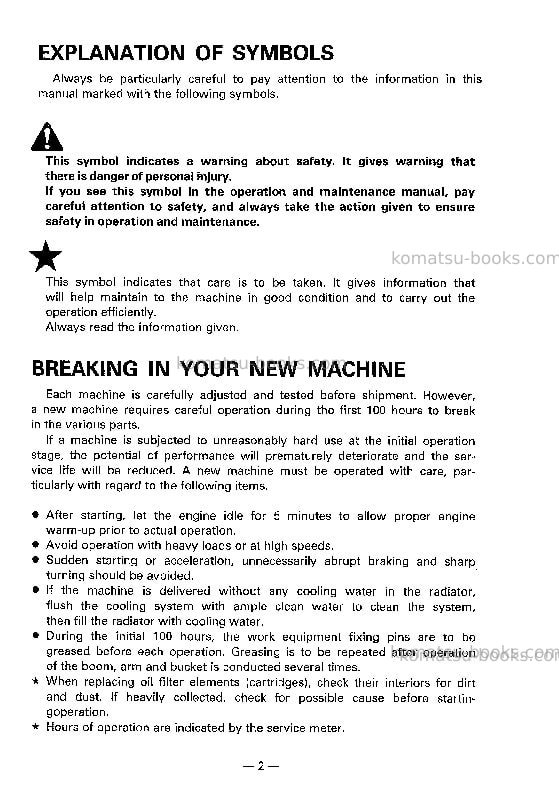 Komatsu pc120-5jpn-mighty Operation manual cover Page 3 Komatsu pc120-5jpn-mighty Operation manual cover Page 3