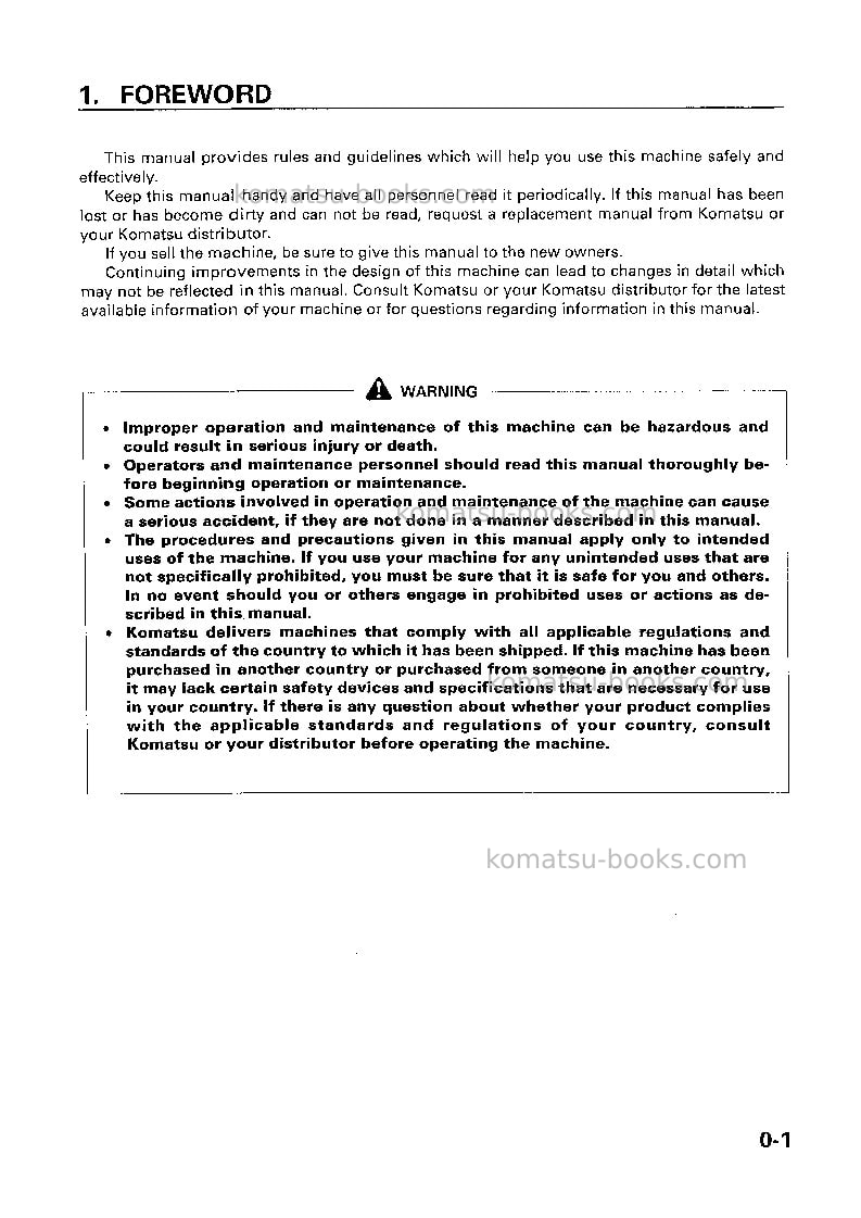 Komatsu jkhb1500jpn Operation manual cover Page 3 Komatsu jkhb1500jpn Operation manual cover Page 3